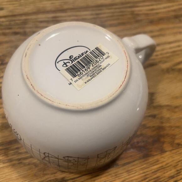 NEW Donald Duck LARGE Soup Mug Disney Sketchbook 29 Oz 5” NWT FABULOUS! - Picture 6 of 6